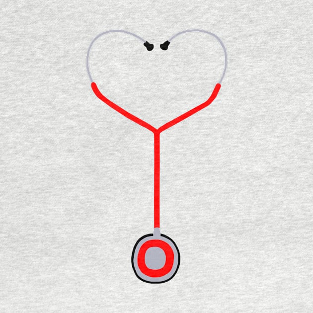 Heart Shaped Stethoscope by Art by Deborah Camp